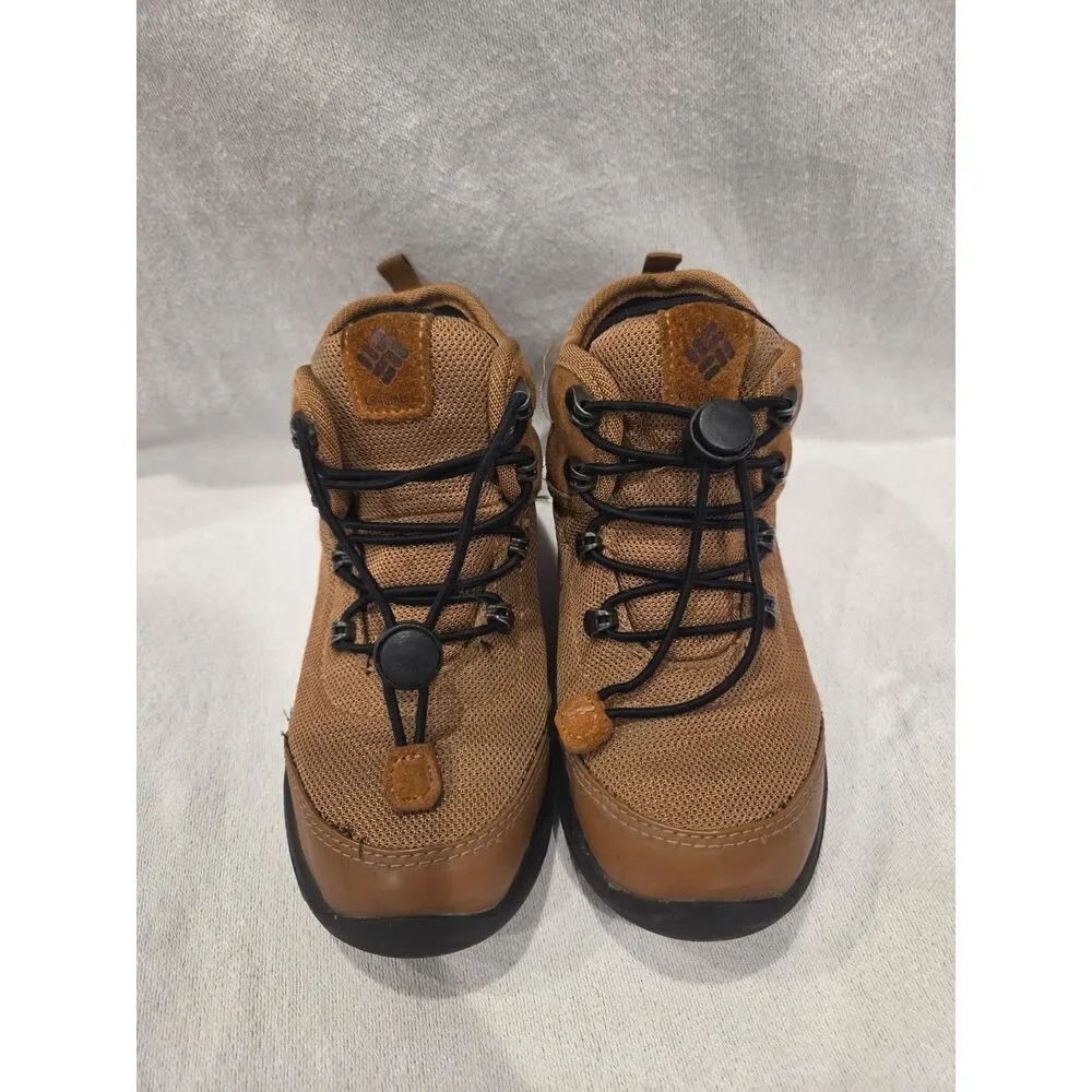 Columbia Kids Fairbanks Mid Boot Size 1 Toddler Youth Brown Tan Hiking Shoe